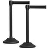 Set of 2 Belt Stanchion Crowd Control Barrier Stand with 190cm Retractable Belt