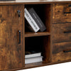 Wood File Cabinet with 3 Drawers Rustic Brown Office Cabinet File Storage New