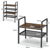 Set of 2 Stackable Shelf Industrial 2/4-Tier Storage Rack Ladder Shelving Unit