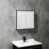 Modern Wall Mounted Bathroom Mirror Cabinet LED Illuminated IP44 650 x 600mm