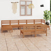 9 Piece Garden Set Honey Brown Solid Pinewood Z5W6