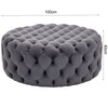 EXTRA LARGE DEEP BUTTON Chesterfield COFFEE TABLE FOOTSTOOL Pouffe Chair Velvet