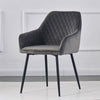 1/2X Dining Chairs Set Velvet Metal Leg Padded Seat Kitchen Chair Home Office UK