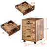 Office Filing Cabinet Mobile Under Desk File Storage Cupboard w/ Drawers Wheels