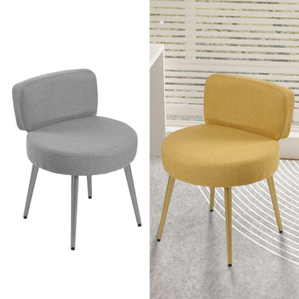 Makeup Stool Soft Pouffe Medium Backrest Dressing Table Vanity Chair Padded Seat