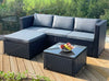 Victoria Rattan Garden Furniture Corner Sofa Lounge Set In/Outdoor Extra Wide
