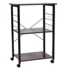 3-Tier Microwave Oven Shelf Rack Storage Stand Kitchen Cart Table With 6 Hooks