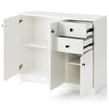 3-Door Storage Cabinet Buffet Cabinet w/ 2 Drawers Sideboard Kitchen Hallway