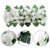 White Rose Wedding Artificial Flower Row Table Background Bouquet Party Decor