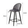 2X Bar Stools PU/ Velvet/ Fabric Breakfast Stool Chairs Kitchen Pub Grey Brown