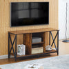 Industrial TV Unit TV Stand Cabinet With Shelf Metal Frame Living Room Wood