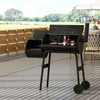 Garden Fire Pit Square Firepit Table Stand Patio Mobile Barbecue Tool Outdoor