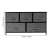 Chest of 5 Drawers Storage Wardrobe Cabinet Fabric Drawers & Metal Frame Hallway