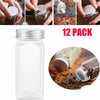 12 x Glass Clip Seal Spice Jars Airtight Container Kitchen Storage Herbs Food UK