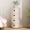 2-5 Drawers Round Storage Unit Plastic Cabinet for Home Hallway Bathroom Bedroom