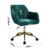 Home Office Swivel Chair Crushed Velvet Padded Armchair Chrome Leg Adjustable