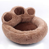 Soft Dog Nest Bed Cat Pet Basket Cushion Sofa Kennel Bear Paw Washable