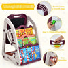 3 in 1 Kids Art Easel Double Sided Magnetic Whiteboard & Chalkboard Storage Rack