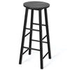 Set of 2 Bar Stools Faux Marble Pub Chair Round Kitchen Dining Chair W/ Footrest