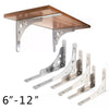 6-12''Triangle Heavy Duty Stainless Steel L-Shaped Wall Shelf Support Bracket UK