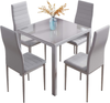 Modern Tempered Glass Dining Tables Kitchen for Dining Room Kitchen 4 Colours