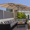 4.6M Patio Double-Sided Umbrella Parasol Outdoor Extra Large Crank Sunshade