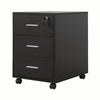 Black Mobile 3 Drawers Filing Pedestal Cabinets File Chest Storage Wooden Office