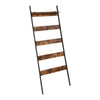 5-Tier Blanket Ladder Shelf/Wooden Towel Rack/Wall Leaning Shelf for Bathroom