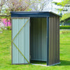 5x3ft Steel Garden Shed Outdoor Garage Bike Storage Metal Tool House Sheds Brown