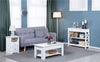White Bedside Cabinet, Nightstand Bedside Table with 2 Drawers Cubby for Bedroom