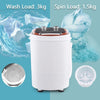 2-in-1 Mini White Portable Washing Machine 3kg Washer Dryer Baby Lingerie