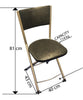 Meta Folding Dining Table with 4 Artificial Faux Leather Padded Chairs Set