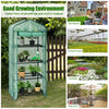 4 Tier Mini Greenhouse Outdoor Garden Plants Growhouse W/ Zippered Roll up Door