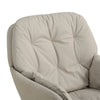 Vintage Fabric Upholstered Chair Tufted Back Home Leisure Armchair Metal Legs
