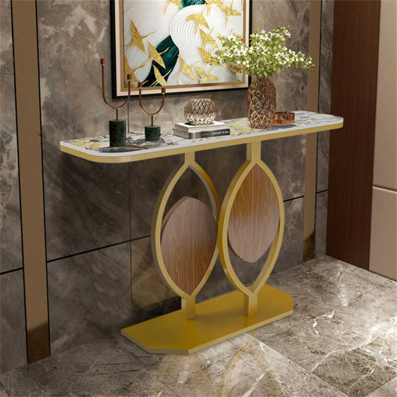 Large Slim Marble Console Table Hallway Foyer Wall Side Table Window S ...