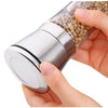 2Pcs Stainless Steel Manual Salt Pepper Grinder Mill Herb Spice Hand Shaker Set
