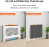 Large White Radiator Cover Safe Rounded Edges Slatted Grill Sidewall Shelf Decor