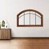 Rustic Arch Wood Frame Window Mirror Wall Mount Home Hallway Bedroom Art Decor