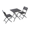 Square Wood Grain Garden Outdoor Camping Beer Table with 4PCS Chairs Set Folding