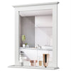 Bathroom Wall Mirror Wall-mounted Square Framed Mirror Storage Shelf Making Up