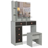 Dressing Table With Mirror Modern Makeup Desk Bedroom Vanity Table Set + Stool