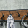 Industrial Coat Rack Stand Hall Tree with 2-Tier Shoe Rack 5-Tier Side Shelves