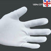 24 Pcs White Gloves, 12 Pairs Soft Cotton Work Gloves, Coin Jewelry Silver UK