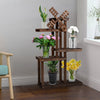 5 Tier Flower Plant Pot Rack Wood Display Stand Shelves Indoor Outdoor Garden