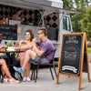 Wooden A-Frame Chalkboard Sign Sidewalk Blackboard Wedding Restaurant Business