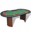 10 Player Casino Poker Table Desk Dealer Area with Removable Chip Tray Home Game