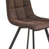 Set of 2 Faux Leather/Suede Dining Chairs Metal Legs Reception Restaurant Chair