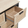 Console Rattan Wood Sideboard Cabinet Door Drawer Media TVStand Cabinet Cupboard