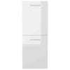 vidaXL Bathroom Cabinet High Gloss White 30x30x80 cm Chipboard GF0