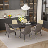 Modern Extendable Dining Table 130-160cm Extending Marble Kitchen Dinner Table